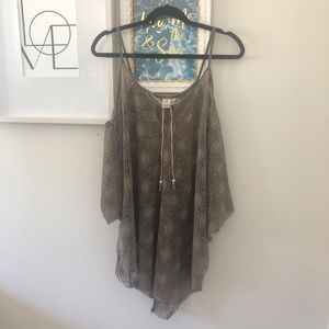St. Tropez West Cold Shoulder Swim Cover-Up Sz S